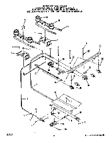 Burner Diagram and Parts List for 1255*0A  Roper Range
