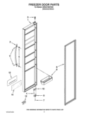 FREEZER DOOR PARTS Diagram and Parts List for 6WSC21N4YD00  Whirlpool Refrigerator