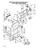 CONTROLS AND REAR PANEL Diagram and Parts List for LA5500XTG1  Whirlpool Washer