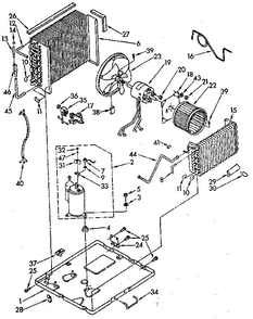 Unit Parts Diagram and Parts List for 1068740770-AC  Kenmore Air Conditioner