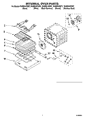 INTERNAL OVEN PARTS Diagram and Parts List for YKEBS107DS7  KitchenAid Wall Oven