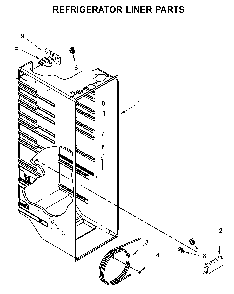 Refrigerator liner parts Diagram and Parts List for 10650045713  Kenmore Refrigerator