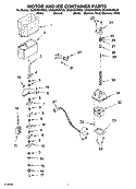 MOTOR AND ICE CONTAINER PARTS Diagram and Parts List for GS2SHEXML00  Whirlpool Refrigerator