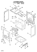 CHASSIS PARTS Diagram and Parts List for FEP320KW1  Roper Range