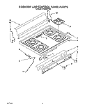 COOKTOP AND CONTROL PANEL, LIT/OPTI Diagram and Parts List for SF302BEYN0  Whirlpool Range
