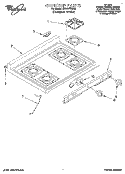 COOKTOP Diagram and Parts List for SF310PEAQ0  Whirlpool Range