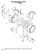 TUB AND BASKET PARTS Diagram and Parts List for MFW9600SQ0  Whirlpool Washer