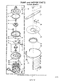PUMP AND MOTOR Diagram and Parts List for SHU45010  Whirlpool Dishwasher