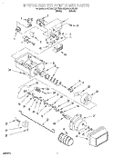MOTOR AND ICE CONTAINER Diagram and Parts List for 6ED25DQXFB00  Whirlpool Refrigerator