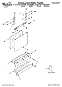DOOR AND PANEL PARTS Diagram and Parts List for GU2455XTSB1  Whirlpool Dishwasher