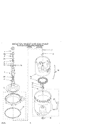 AGITATOR, BASKET AND TUB Diagram and Parts List for LSC8245BN0  Whirlpool Washer