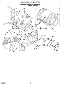 SECTION Diagram and Parts List for REX5636AW2  Roper Dryer