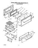 OVEN DOOR AND BROILER Diagram and Parts List for SE950PERW8  Whirlpool Range