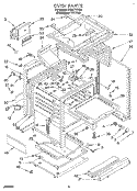 OVEN Diagram and Parts List for SF367PEYQ4  Whirlpool Range