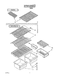 SHELF Diagram and Parts List for 3XARG468WP00  Whirlpool Refrigerator