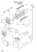 ICE MAKER Diagram and Parts List for GD22SFXHS00  Whirlpool Refrigerator