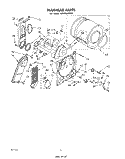 SECTION Diagram and Parts List for LE5535XPW0  Whirlpool Dryer
