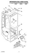 REFRIGERATOR LINER PARTS Diagram and Parts List for ED5CHQXKT07  Whirlpool Refrigerator