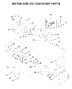 Motor and ice container parts Diagram and Parts List for 10651113710  Kenmore Refrigerator