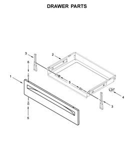 Drawer Parts Diagram and Parts List for WFG515S0JB1  Whirlpool Range