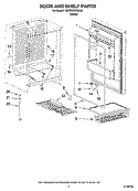 DOOR AND SHELF PARTS Diagram and Parts List for KBCO06XPBL00  KitchenAid Refrigerator