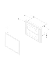 Freezer Door Parts Diagram and Parts List for KRFC302ESS00  KitchenAid Refrigerator
