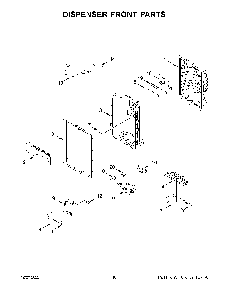 Dispenser Front Parts Diagram and Parts List for KRFC704FPS06  KitchenAid Refrigerator