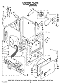 CABINET PARTS Diagram and Parts List for MGD5630TQ0  Maytag Dryer