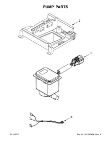 Pump Parts Diagram and Parts List for 10689553102  Kenmore Ice Maker