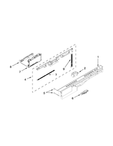 Control Panel And Latch Parts Diagram and Parts List for WDT710PAYW5  Whirlpool Dishwasher