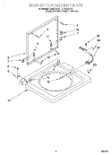 WASHER TOP AND LID Diagram and Parts List for LTE5243DQ1  Whirlpool Washer Dryer Combo