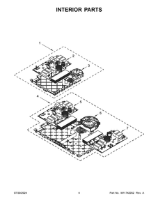 03 - Interior Parts Diagram and Parts List for KCIG550JBL02  Whirlpool Cooktop