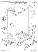 CABINET, LITERATURE Diagram and Parts List for KSSS42QJT00  KitchenAid Refrigerator