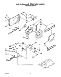 AIR FLOW AND CONTROL Diagram and Parts List for ACM052XX3  Whirlpool Air Conditioner