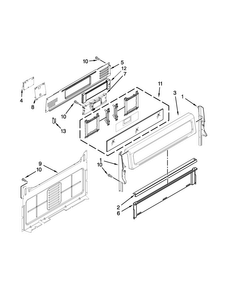 Control Panel Parts Diagram and Parts List for KGRS306BSS2  KitchenAid Range