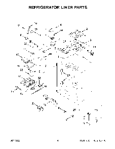 Refrigerator Liner Parts Diagram and Parts List for KRFF507HPS03  KitchenAid Refrigerator