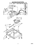MACHINE BASE Diagram and Parts List for RAL5144BQ0  Whirlpool Washer