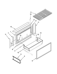 Freezer Door And Basket Parts Diagram and Parts List for KBFO42FTX08  KitchenAid Refrigerator