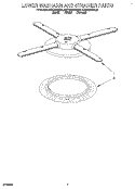 LOWER WASHARM AND STRAINER Diagram and Parts List for KUDS230BAL0  KitchenAid Dishwasher