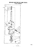 BRAKE AND DRIVE TUBE Diagram and Parts List for LA5700XPW0  Whirlpool Washer