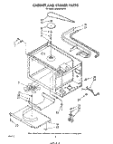 CABINET AND STIRRER Diagram and Parts List for MW865EXR0  Whirlpool Microwave