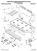 Part Location Diagram of 9760873 Whirlpool Cooktop, Black