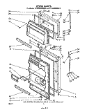 DOOR Diagram and Parts List for ET14JMXMWR0  Whirlpool Refrigerator