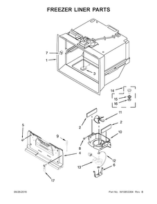 Part Location Diagram of W10698555 Whirlpool COVER