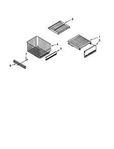 Freezer Shelf Diagram and Parts List for KSSP36QGT00  KitchenAid Refrigerator