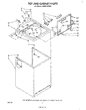 TOP AND CABINET Diagram and Parts List for LA5591XPW3  Whirlpool Washer
