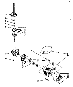 Brake, Clutch, Gearcase, Motor And Pump Diagram and Parts List for LA5580XSN0  Whirlpool Washer
