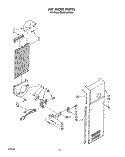 AIR FLOW Diagram and Parts List for ED22DWXTG01  Whirlpool Refrigerator