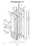 REFRIGERATOR DOOR , LIT/OPTIONAL Diagram and Parts List for KSRF36DTX00  KitchenAid Refrigerator