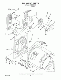 BULKHEAD PARTS Diagram and Parts List for WGD5000VQ1  Whirlpool Dryer